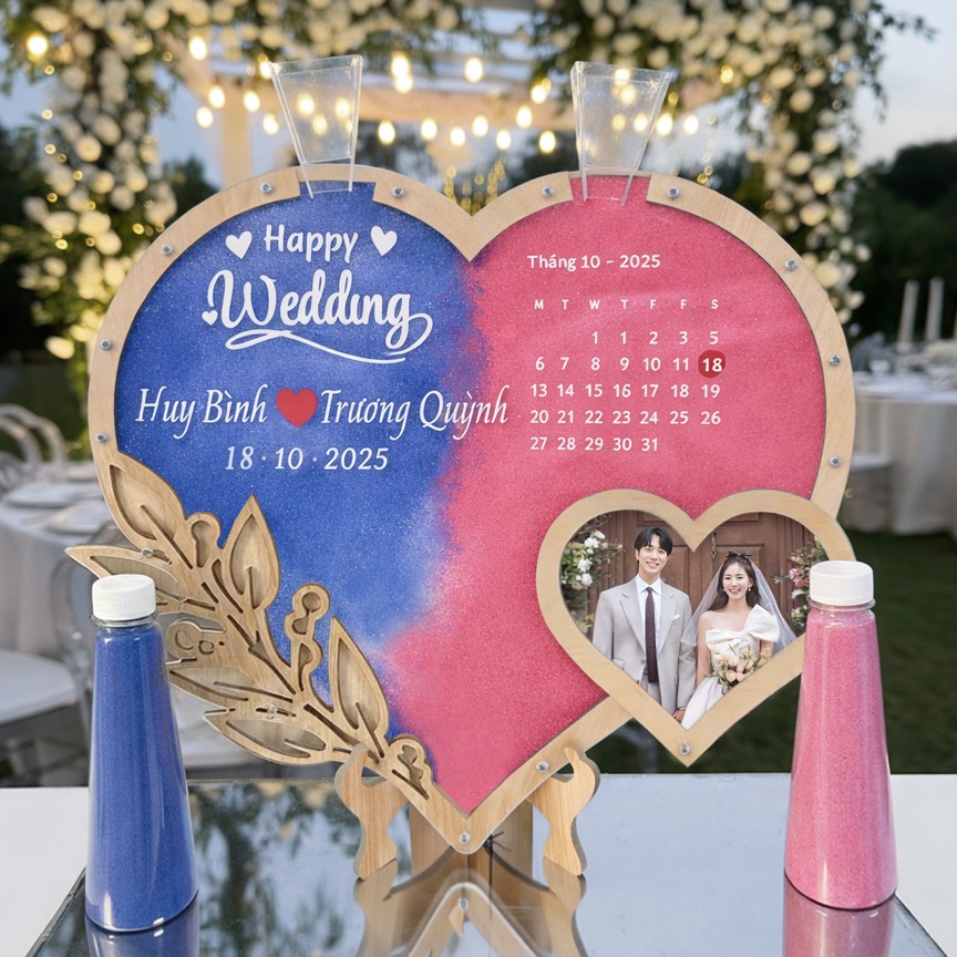 Tranh Rót Cát Đám Cưới – Nghi Thức Cưới Ý Nghĩa, Thiết Kế Theo Yêu Cầu (Tặng Kèm Cát) - Size tính theo chiều ngang_thumbnail_14