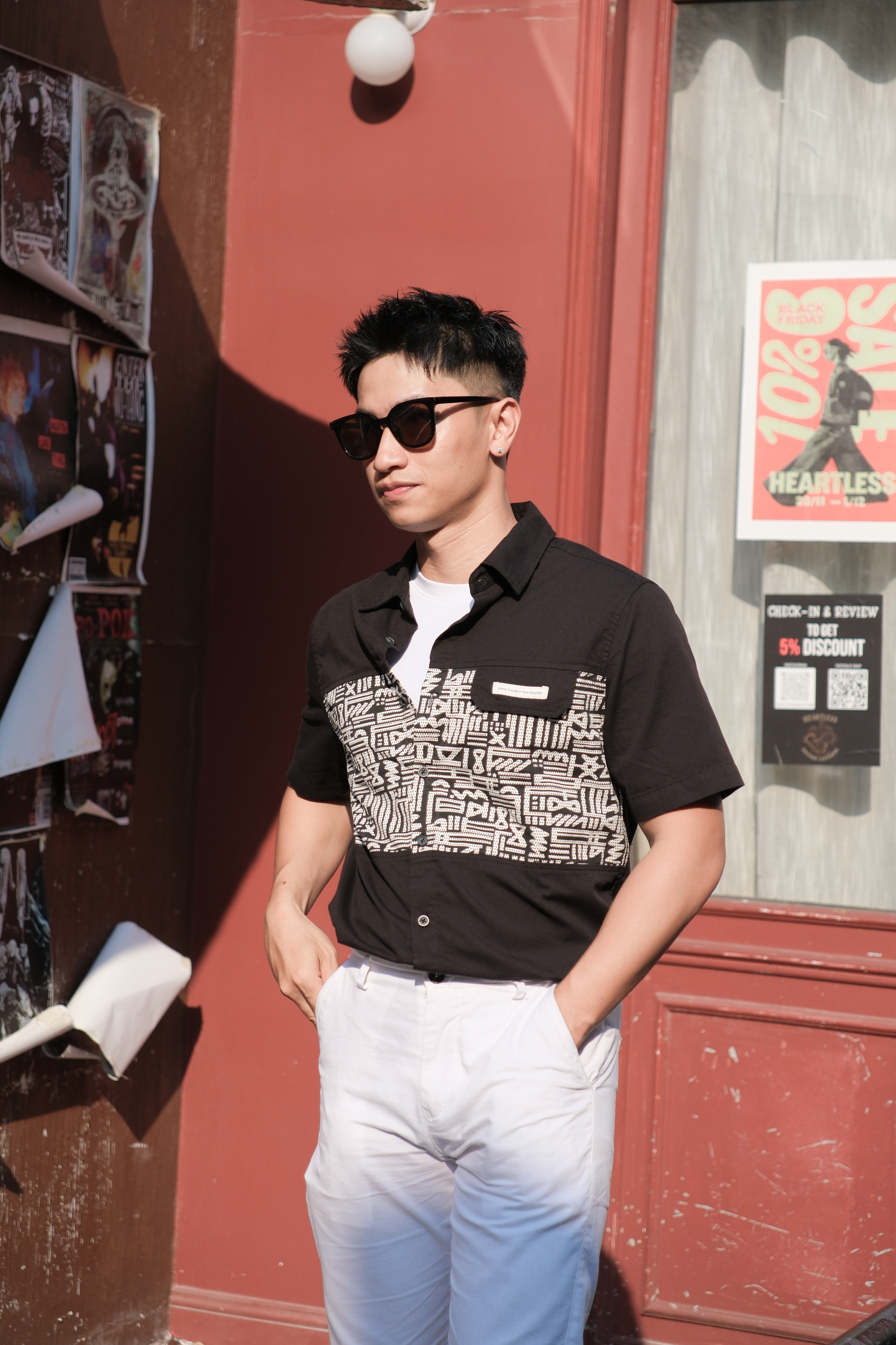 SA36 - Áo sơ mi nam tay ngắn họa tiết phối màu phong cách Hàn Quốc_thumbnail_12