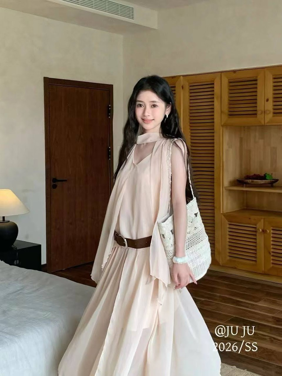 Lucas - Set váy zile voan dáng dài 2 lớp + belt da JUJU_thumbnail_2