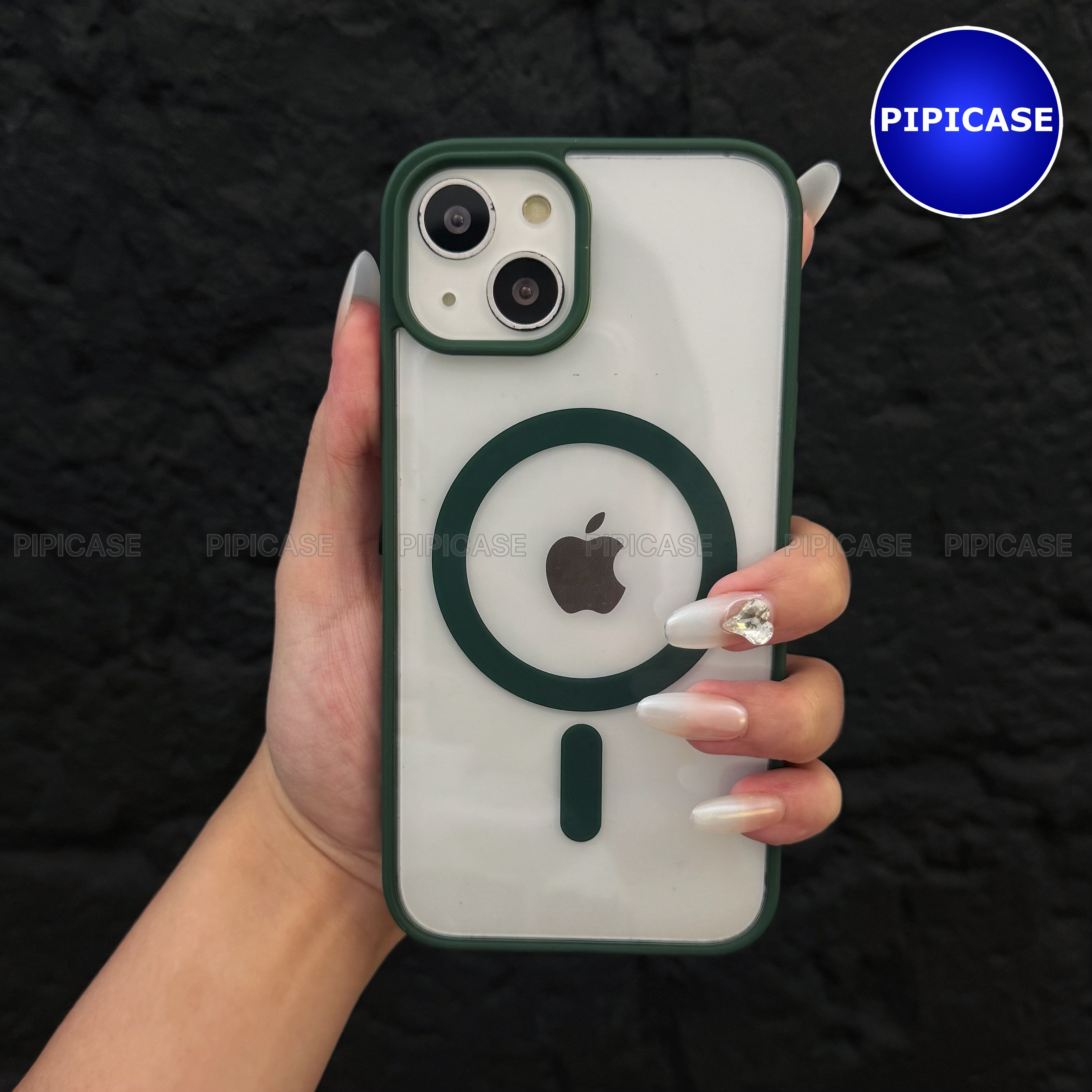 Ốp Lưng iPhone 15 - Chic - Xanh Lá