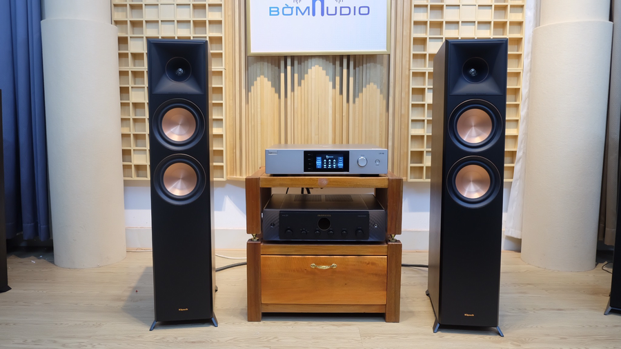 Hình ảnh chụp thực tế Combo Amply DBAcoustic LX H8 + Loa cột Klipsch 6000F - B73 tại Bờm Audio.