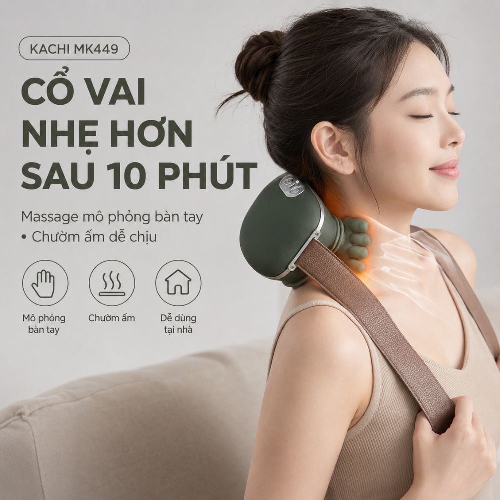 Máy Massage Cổ Vai Gáy Kachi MK449 - Giải Pháp Thư Giãn Hoàn Hảo