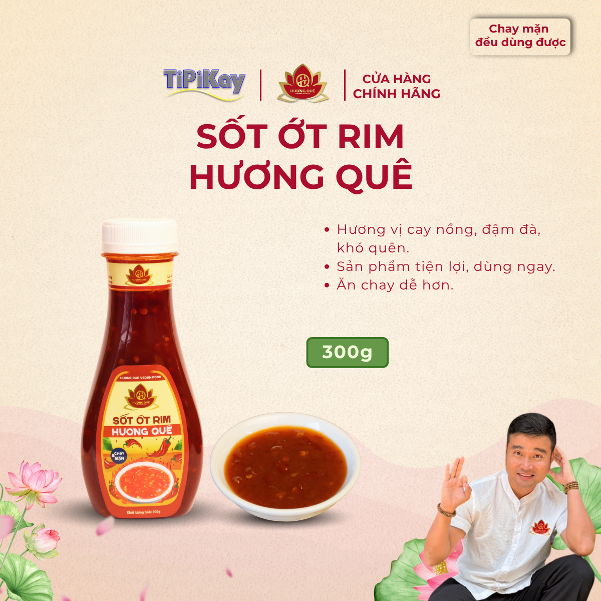 Sốt Ớt Rim Hương Quê 300g TP300GSORHQ