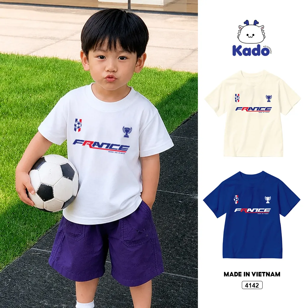 Áo thun bóng đá thoáng mát cho bé trai Kado 4142