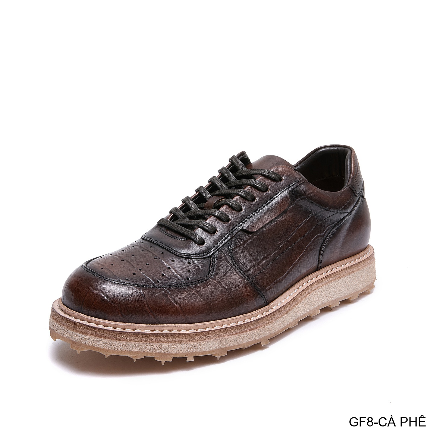 GF8 - Giày thể thao nam cổ thấp da bò họa tiết cá sấu đế Goodyear phong cách casual_thumbnail_10