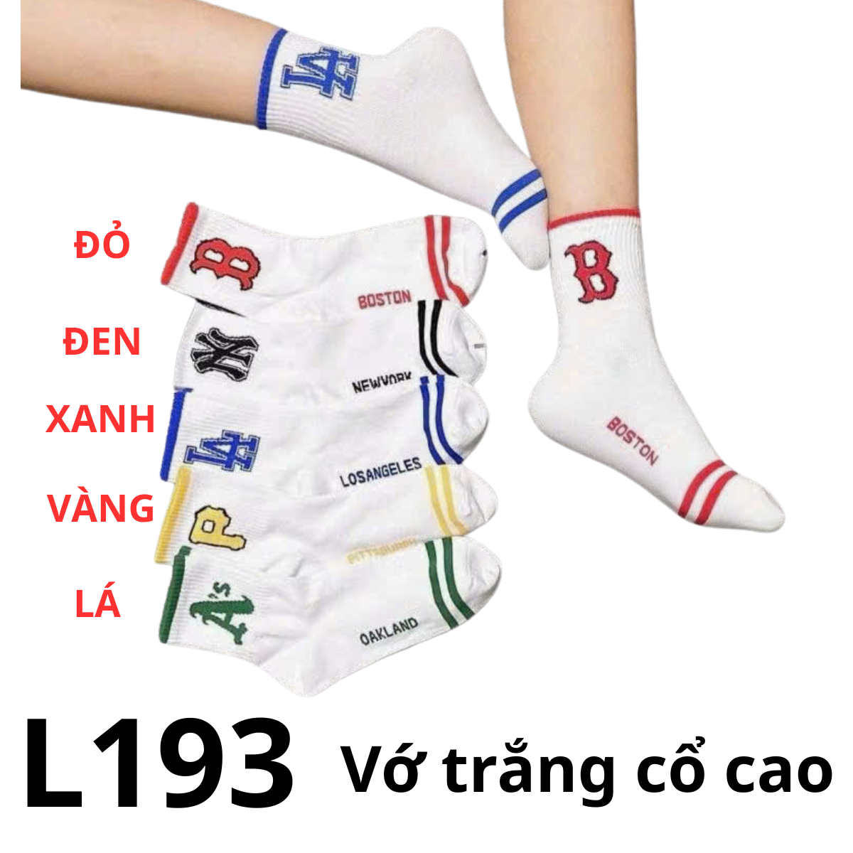 L193- Vớ trắng cổ cao