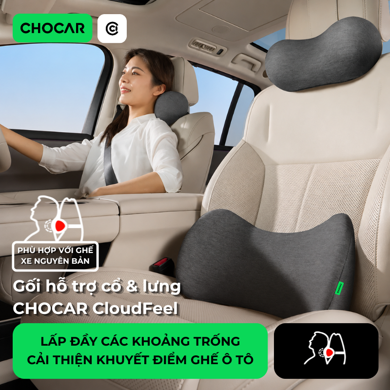 Gối Tựa Ô Tô CHOCAR CloudFeel