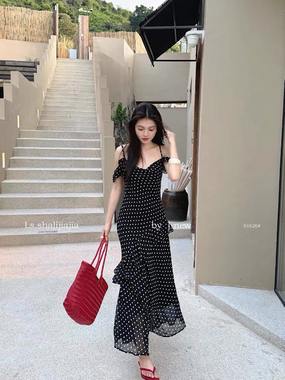 Lucas - váy 2 dây cổ đổ bèo tay 2 lớp dáng dài chân xòe SHALIJIA_thumbnail_9