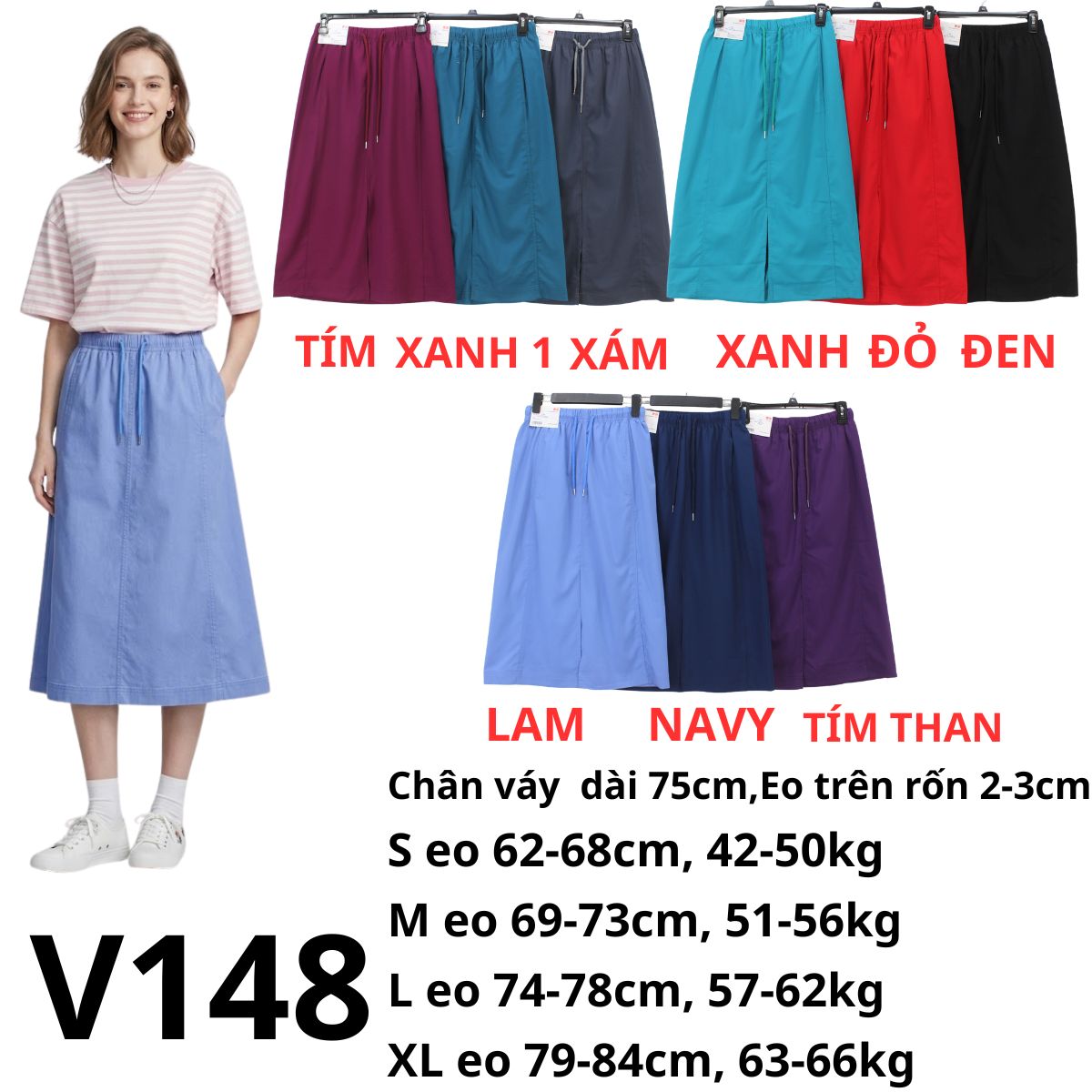 V148- Chân váy