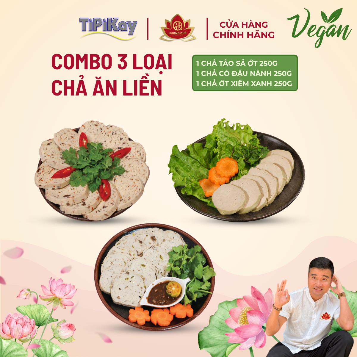 [Combo 3 món]  1 Chả Có Đậu Nành 250g + 1 Chả Tảo Sả Ớt 250g + 1  Chả Ớt Xiêm Xanh 250g CBTP-CCDCTCOXX
