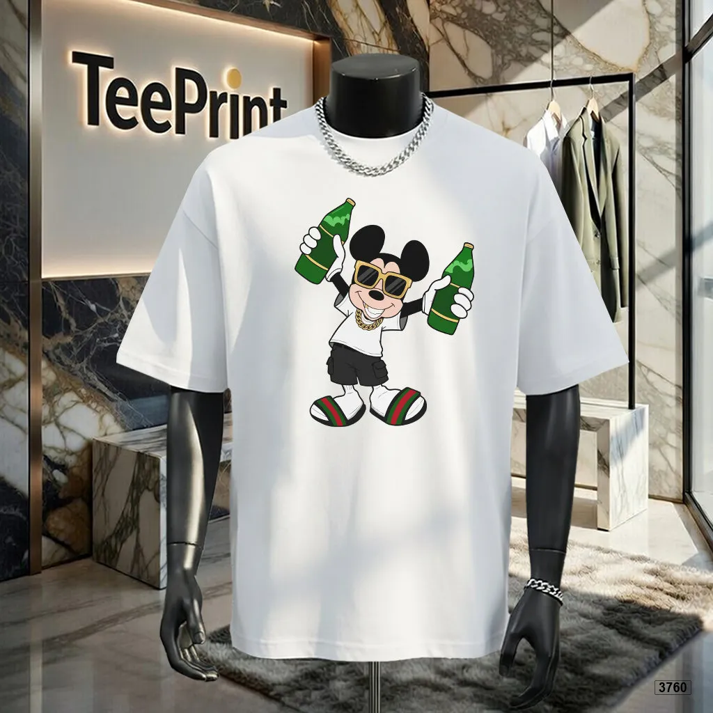 Áo thun nam form rộng phong cách hoạt hình cổ điển TeePrint 3760