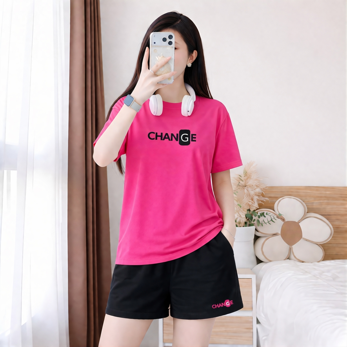 Set đồ nữ LOZA 'Change' nhiều màu sắc - Đồ bộ nữ  form rộng chất liệu thun cotton 4 chiều - BP14_thumbnail_1