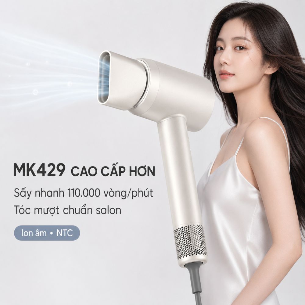 Máy Sấy Tóc Tốc Độ Cao Kachi MK429 ION (110.000 vòng/phút) - Sấy Nhanh, Chăm Sóc Tóc Ion Âm, Kiểm Soát Nhiệt NTC_thumbnail_8