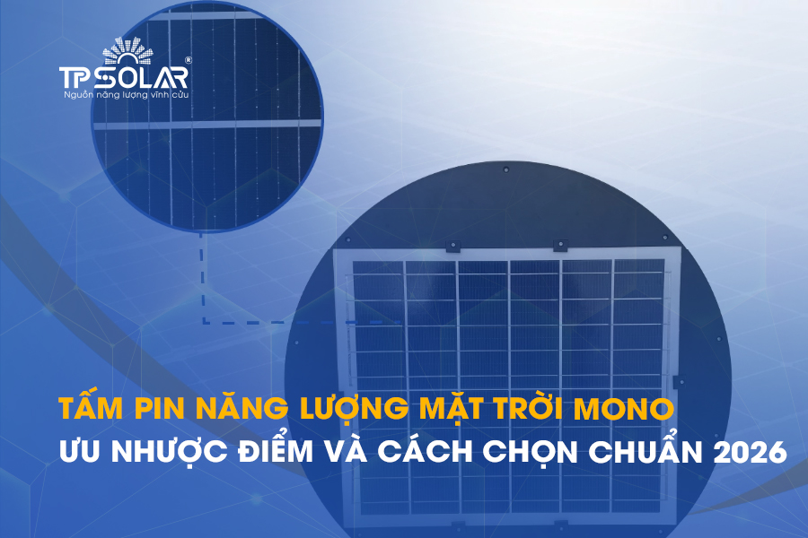Tấm pin năng lượng mặt trời Mono: Ưu nhược điểm và cách chọn chuẩn 2026