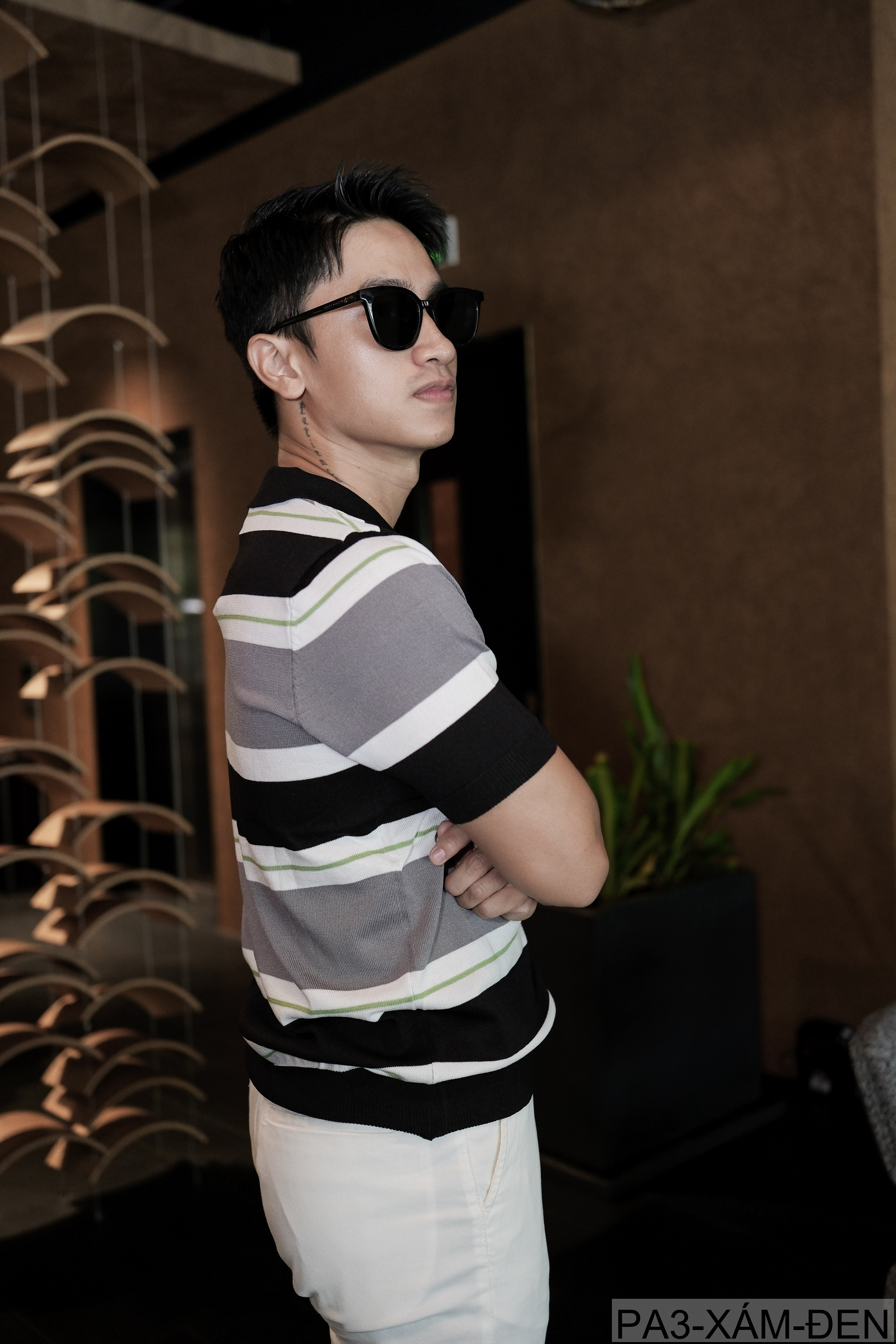 PA3 - Áo Polo Nam Tay Ngắn Cổ Cài Nút Sọc Ngang Phong Cách Hàn Quốc Mùa Hè_thumbnail_11