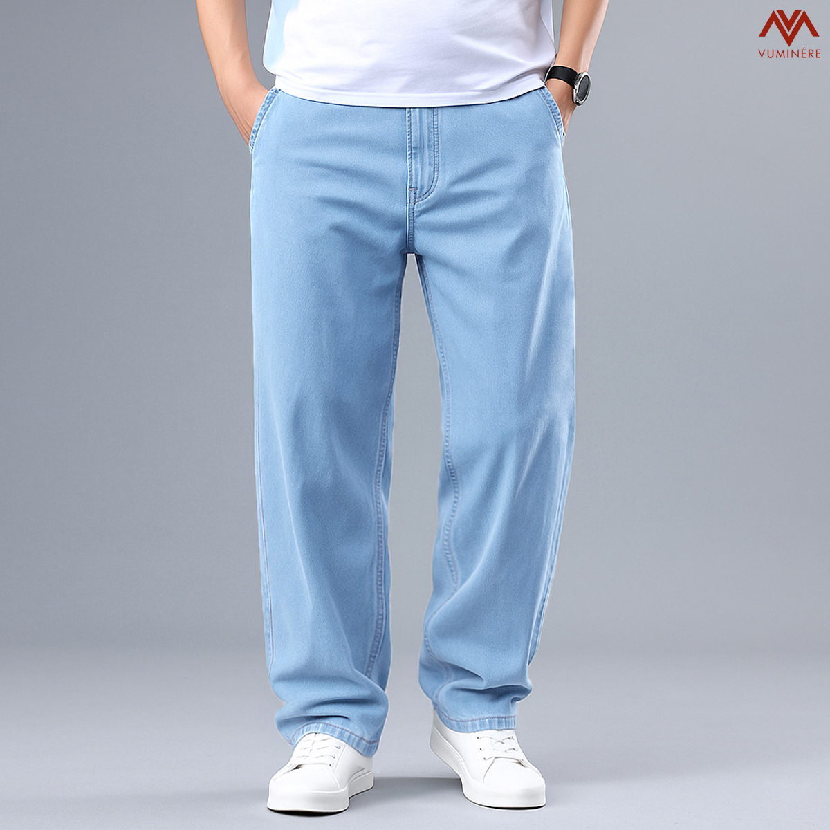 Quần Jeans nam dáng suông rộng ( GB10 )