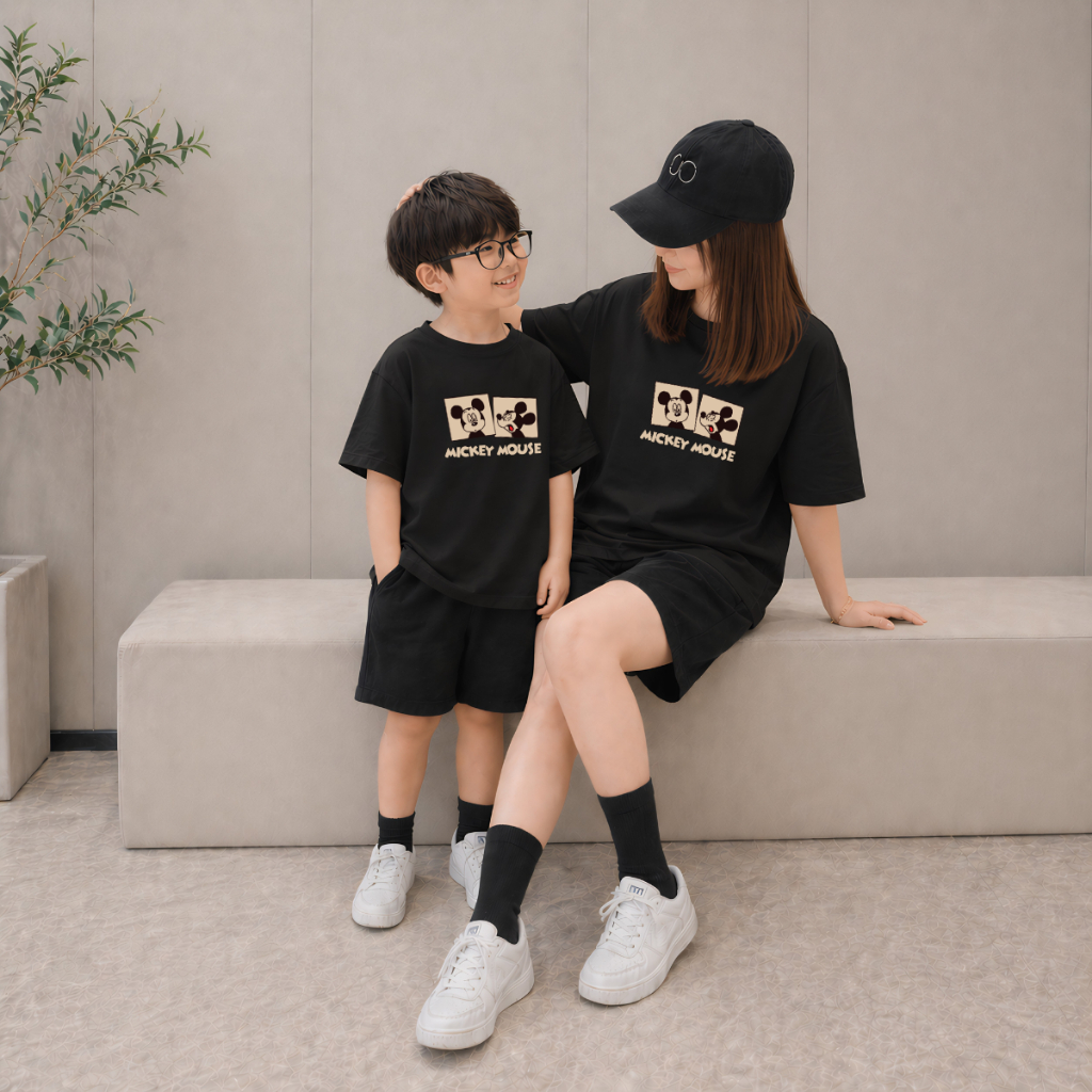 Bộ đồ cho mẹ và bé in nhiều hình đáng yêu -  Loza Kids B001_thumbnail_1