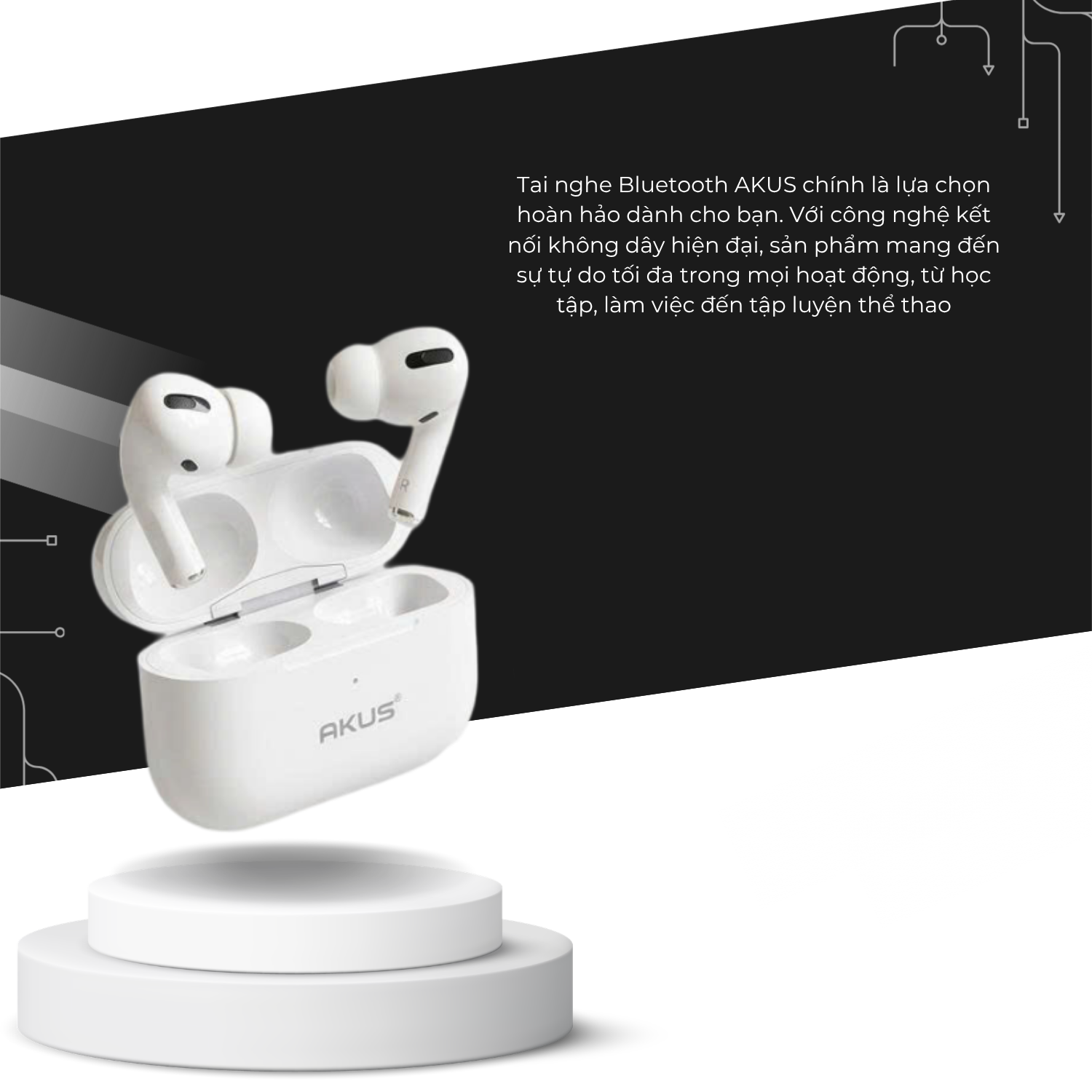 T-ECO SHOP | Tai Nghe Bluetooth Không Dây AKUS A8PRO Nhét Tai Kết Nối Ổn Định Kèm Hộp Sạc_thumbnail_2