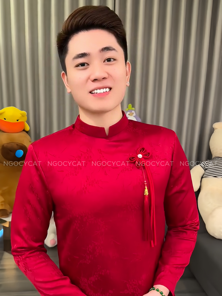 Áo Dài Nam Màu Đỏ_thumbnail_2