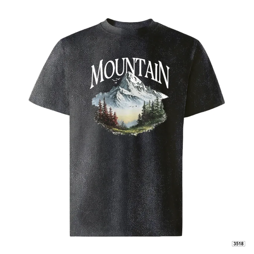 Áo thun nam form rộng Mountain TeePrint 3518_thumbnail_0