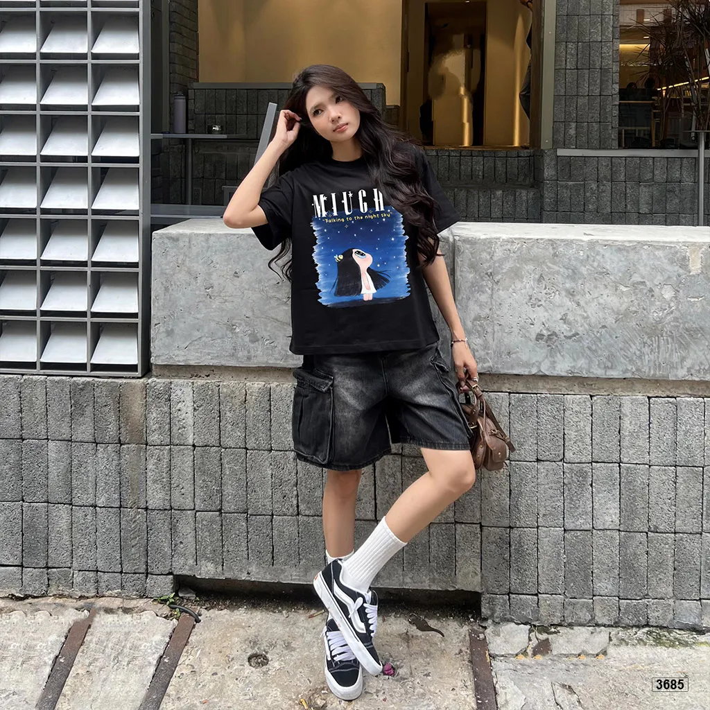 Áo thun nữ form boxy Night Sky Miucho 3685_thumbnail_4