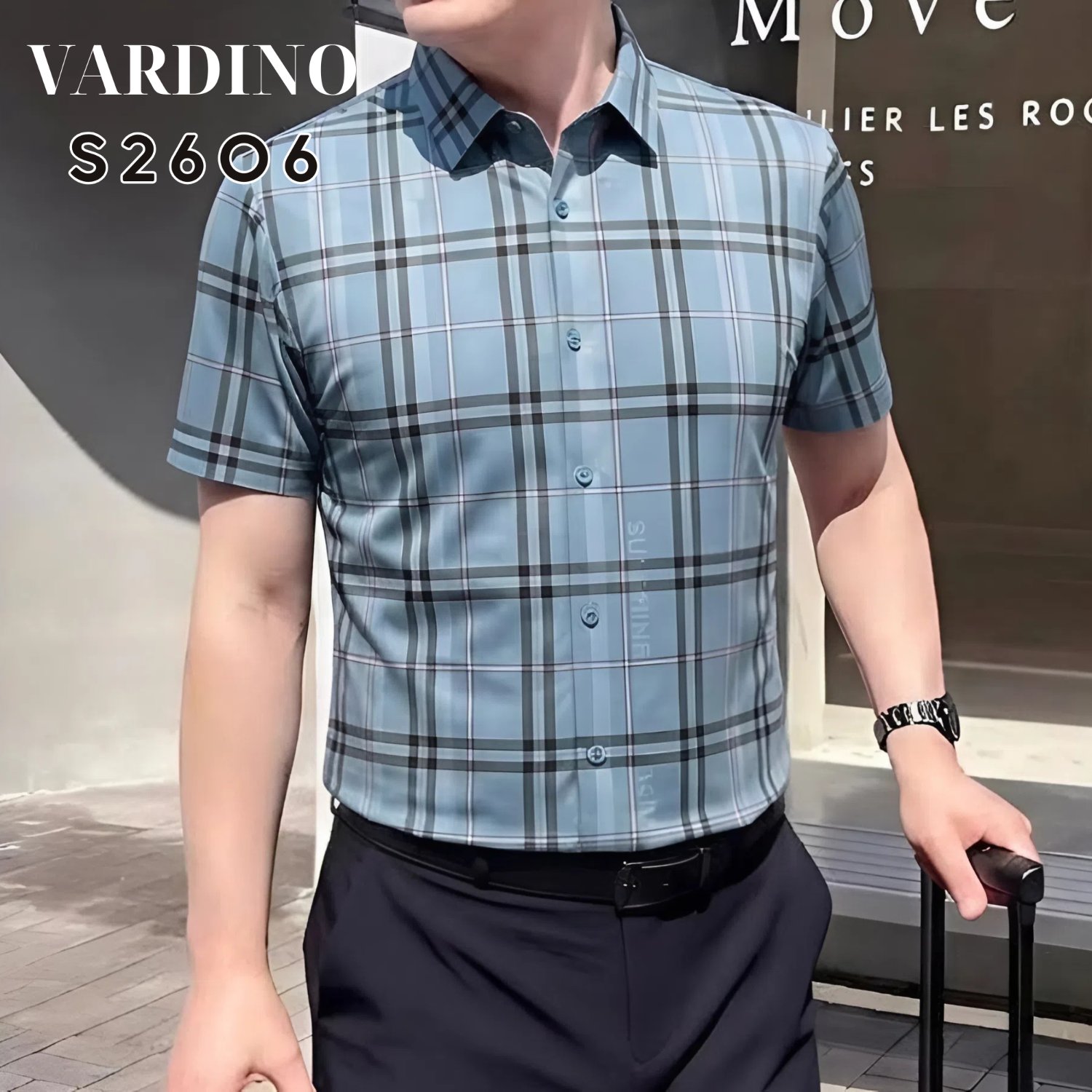 Sơ mi kẻ ngắn tay Vardino S2606_thumbnail_3