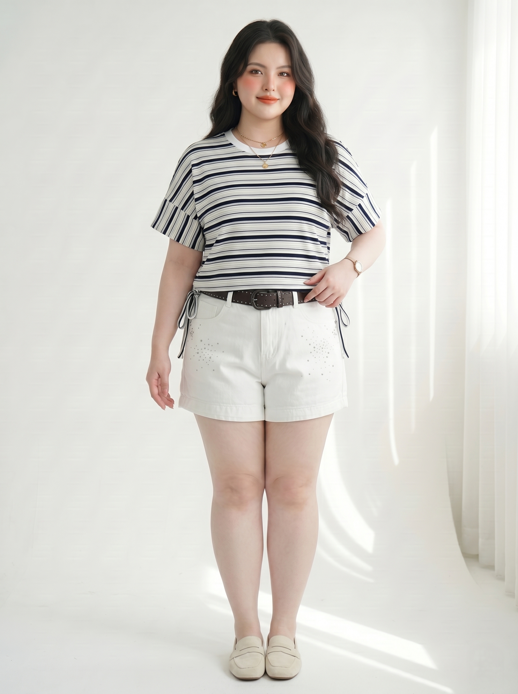 Quần Short Jean Ép Đá Bigsize Form Đứng Dễ Phối - Nâu Đậm/Đỏ Đô/Trắng - Size 30-35 - T-QSJ1322