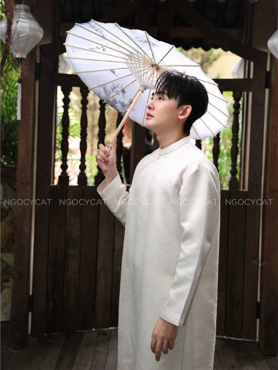 Áo Dài Nam Màu Be Sồi_thumbnail_3