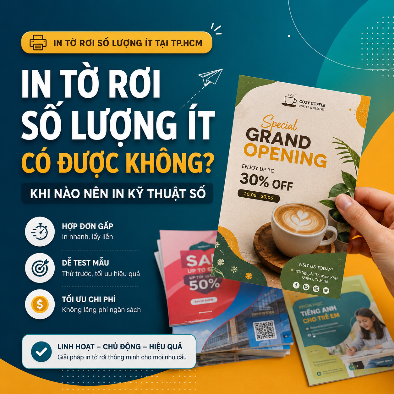 In Tờ Rơi Số Lượng Ít: Khi Nào Nên In Kỹ Thuật Số?