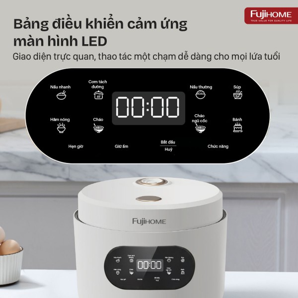 Nồi cơm điện Fujihome Inox LowSugar RC12LS_thumbnail_4