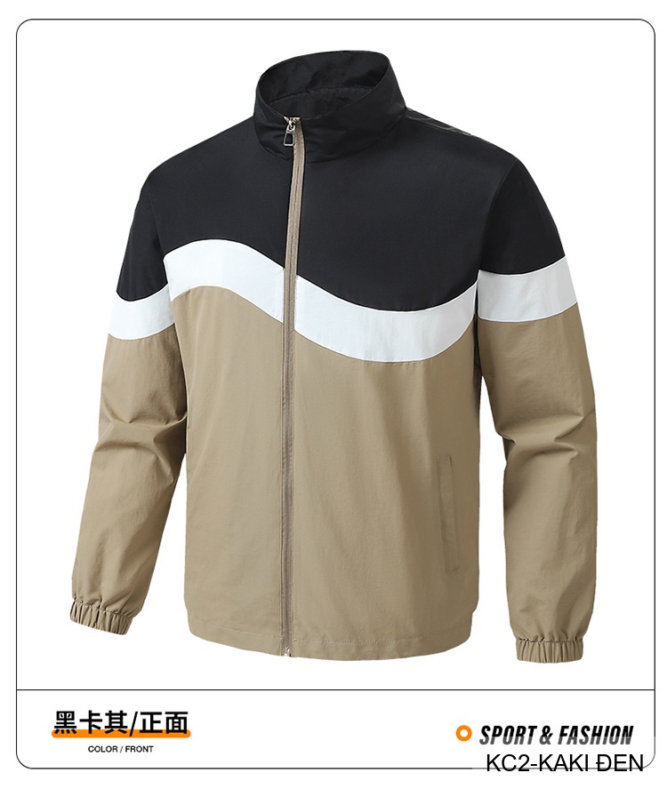 KC2 - Áo khoác nam phối màu thời trang cổ đứng phong cách thể thao xuân thu_thumbnail_29