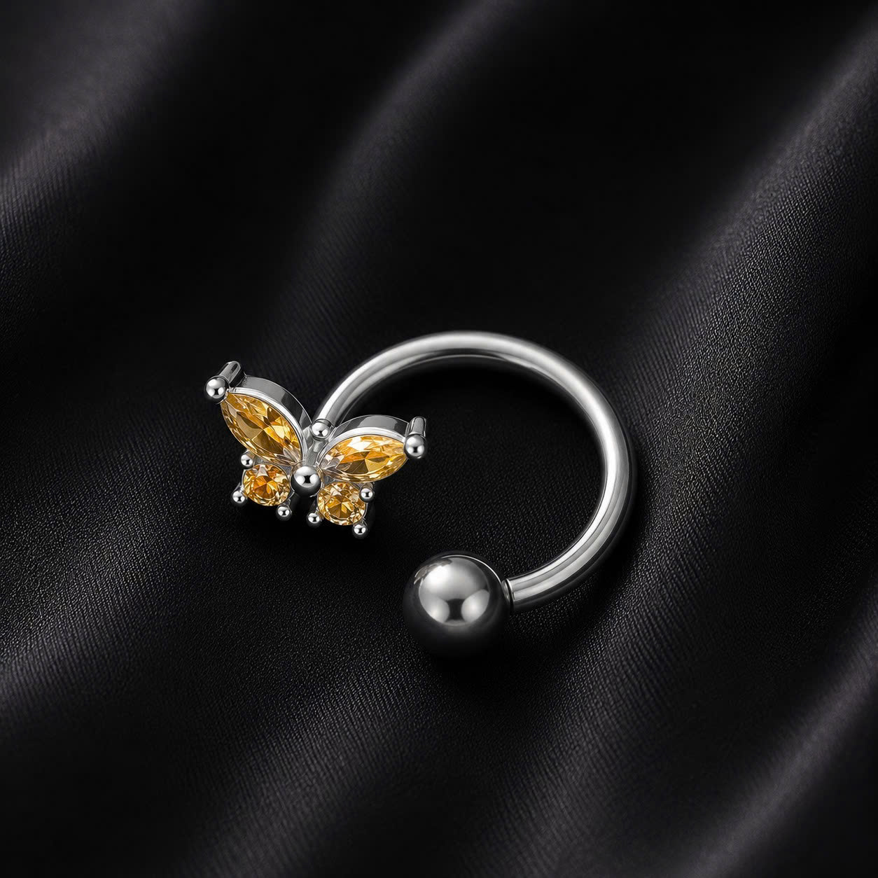 septum thân titan bướm 7 màu 8mm