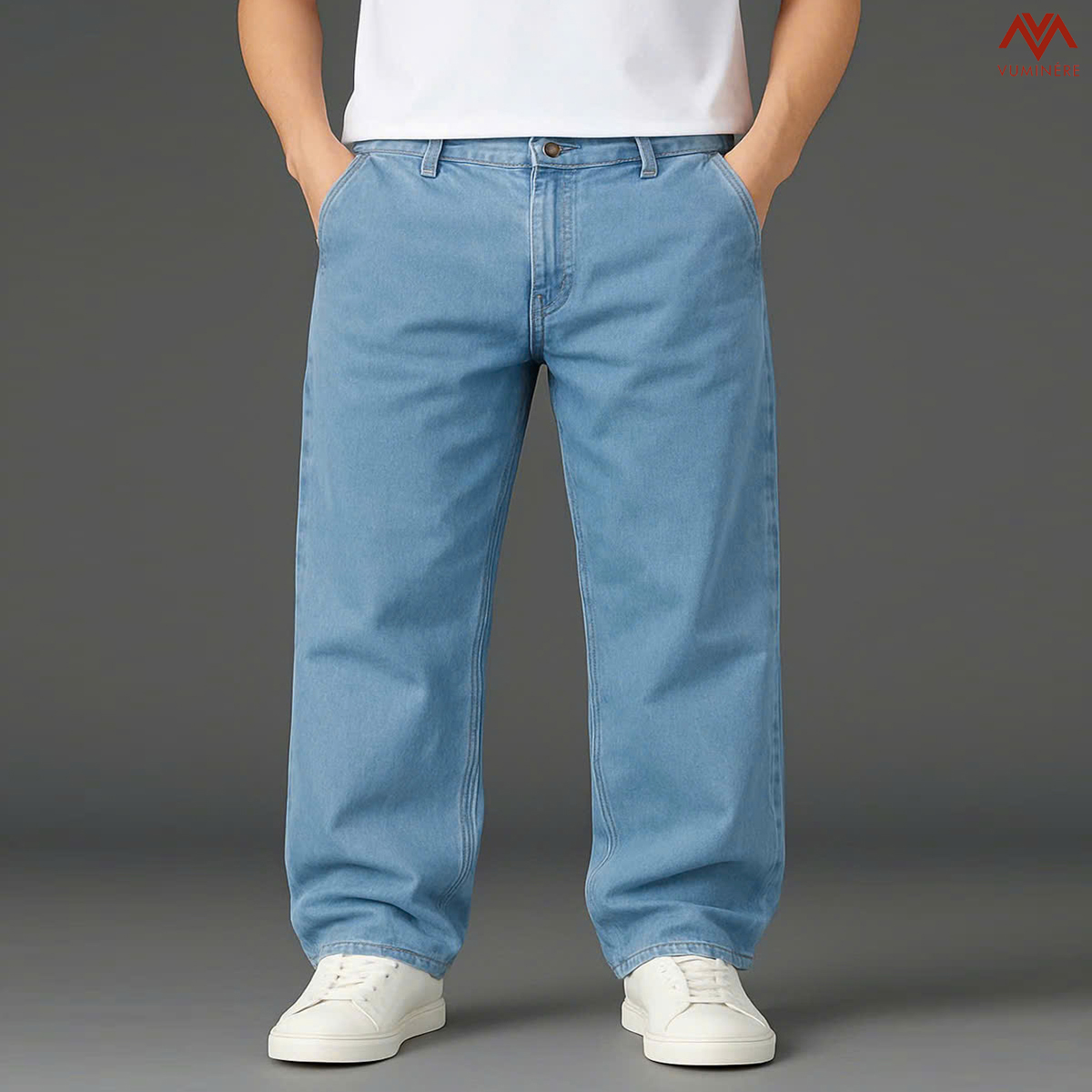 Quần Jeans nam dáng suông rộng ( X6 )