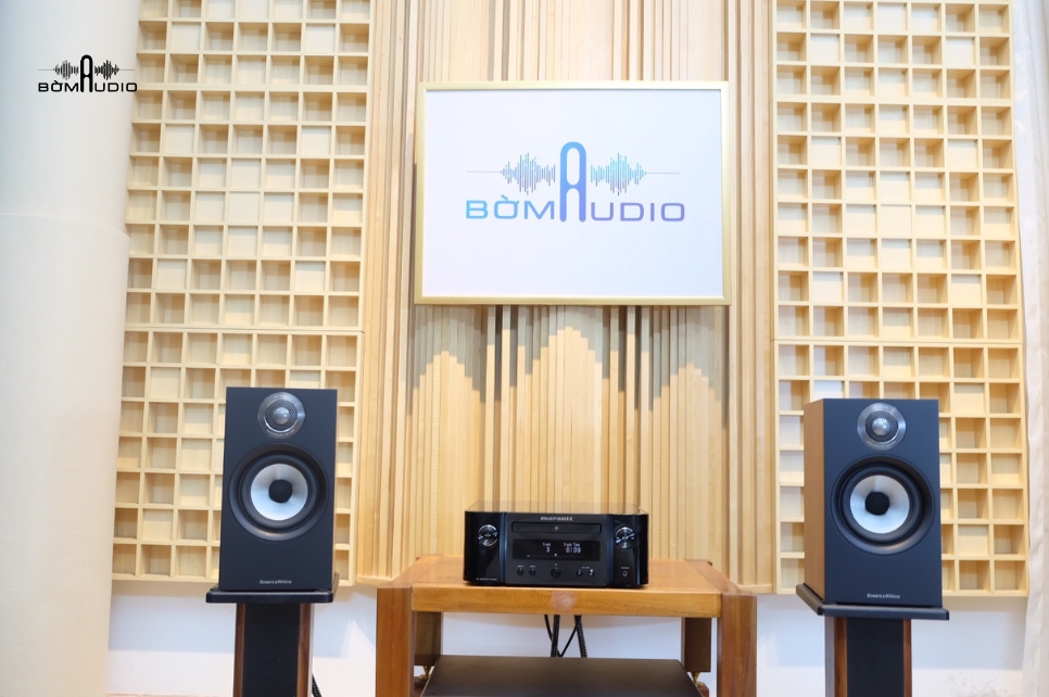 Hình ảnh chụp thực tế Combo Amply CD Marantz M-CR612 + Loa B&W 607 S2 “Anniversary Edition” – B93 tại Bờm Audio.