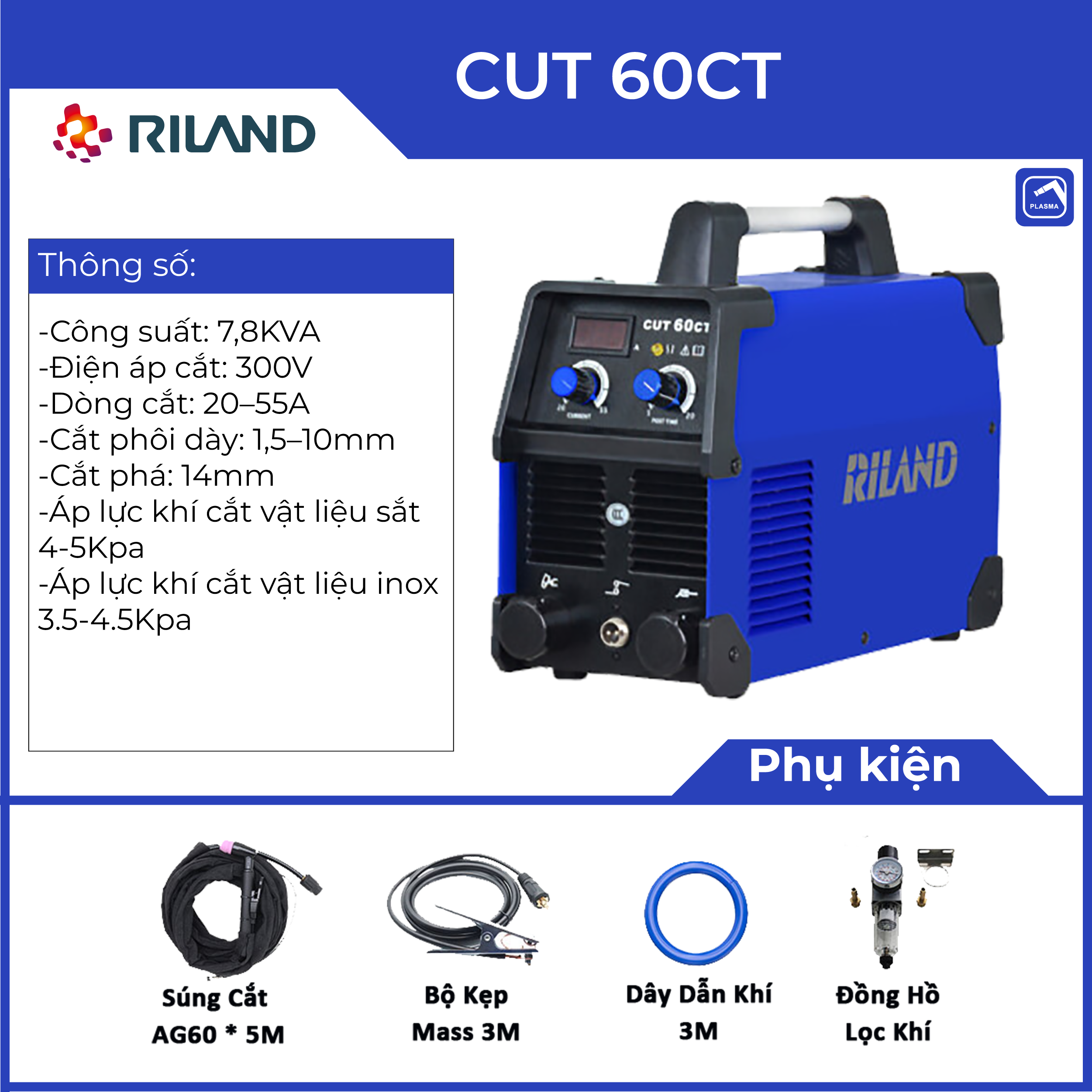 Máy cắt Plasma CUT 60CT- RILAND