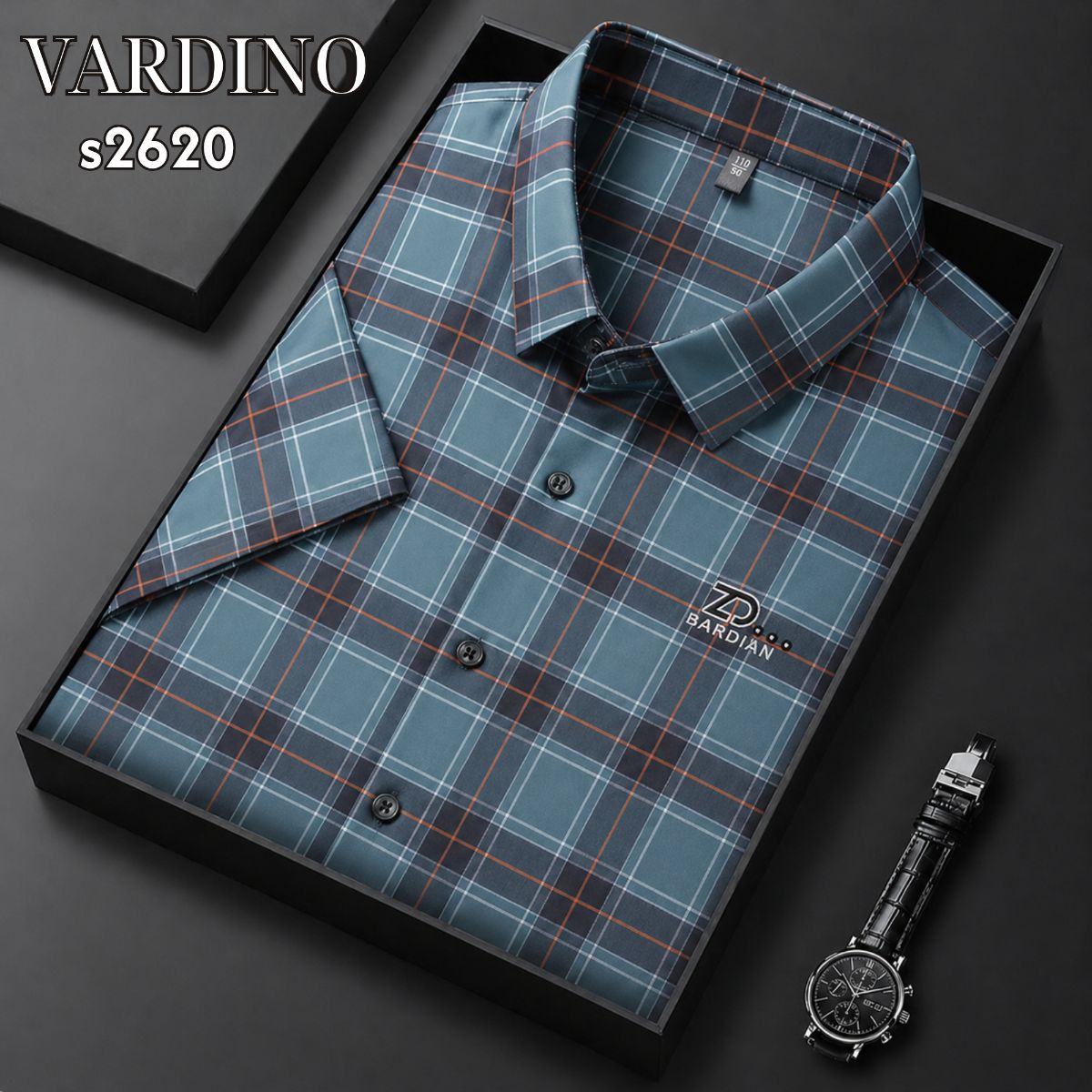 Sơ mi hoạ tiết kẻ Vardino S2620