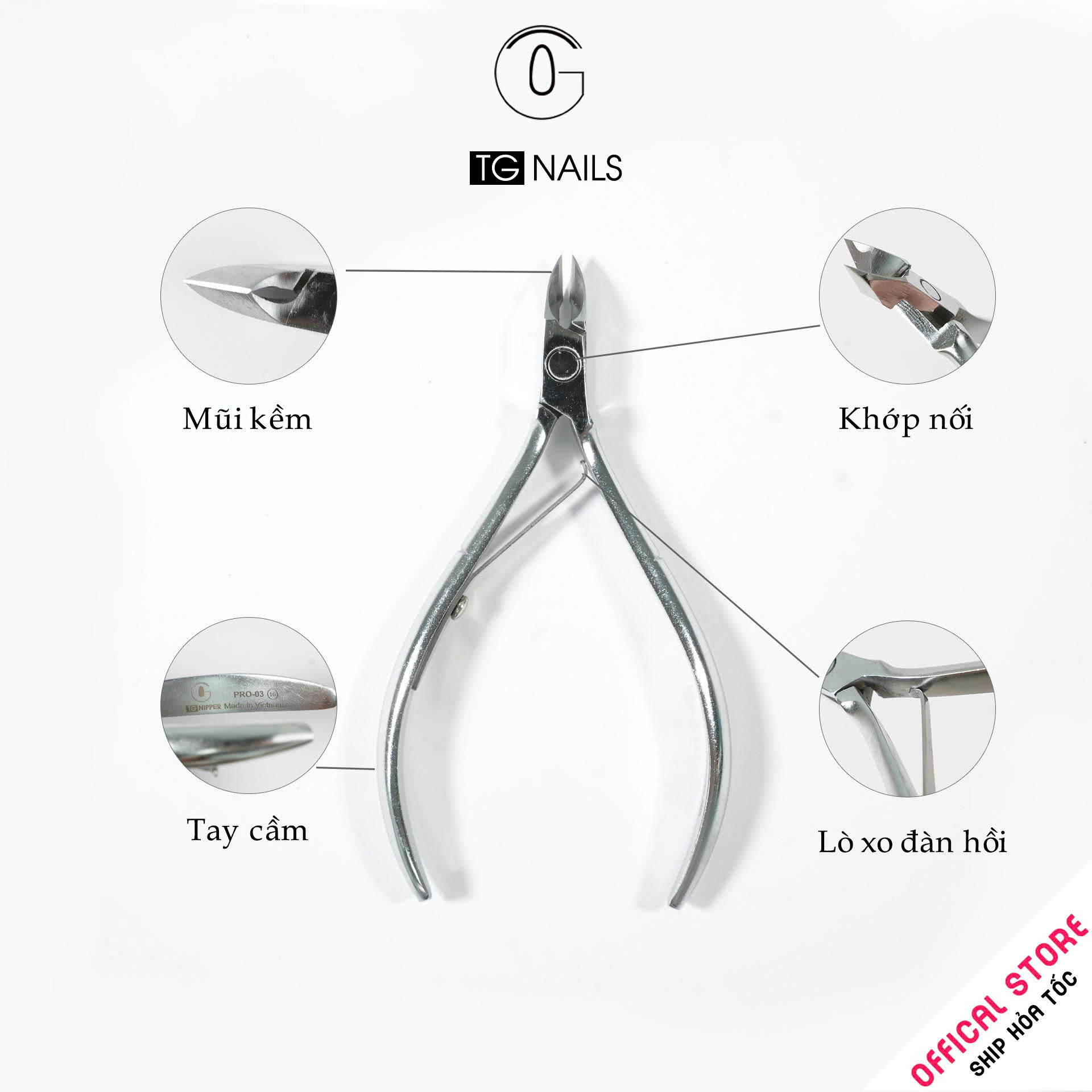 Kềm cắt da mang vuông màu bạc Pro 3_thumbnail_2
