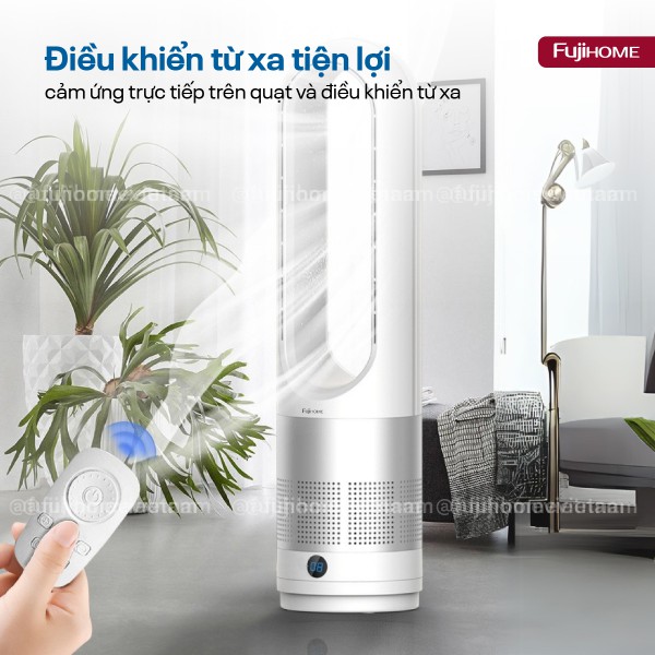 Quạt không cánh mini, lọc không khí khử khuẩn Anion + UV kết nối WIFI Fujihome BF18_thumbnail_1