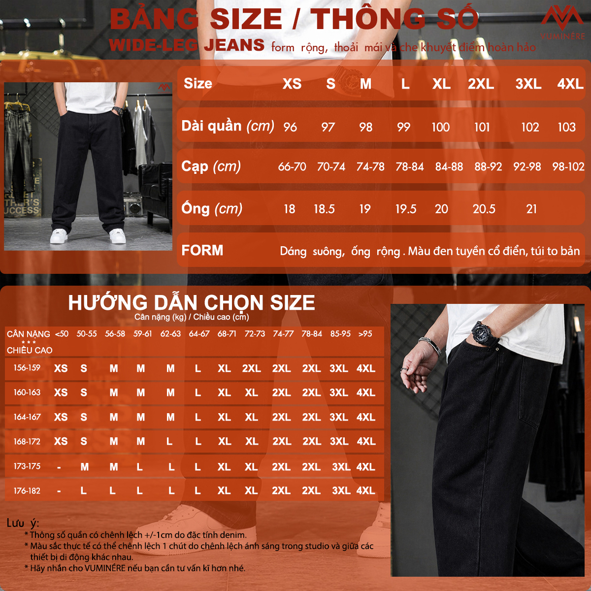 Quần Jeans nam VUMINÉRE - Wide Leg Jeans Form suông ống rộng_thumbnail_5
