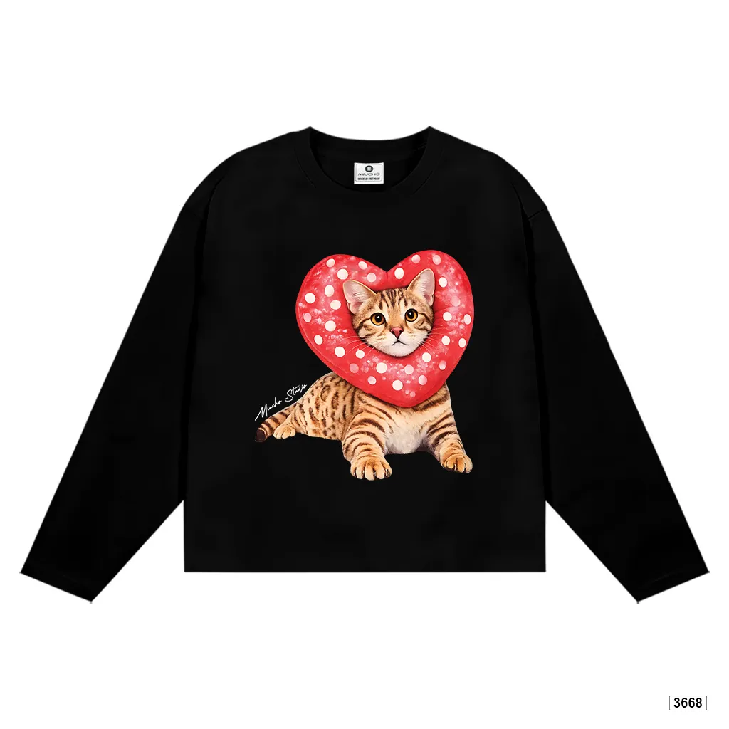 Áo thun boxy nữ form rộng mèo con đáng yêu Miucho 3668_thumbnail_7
