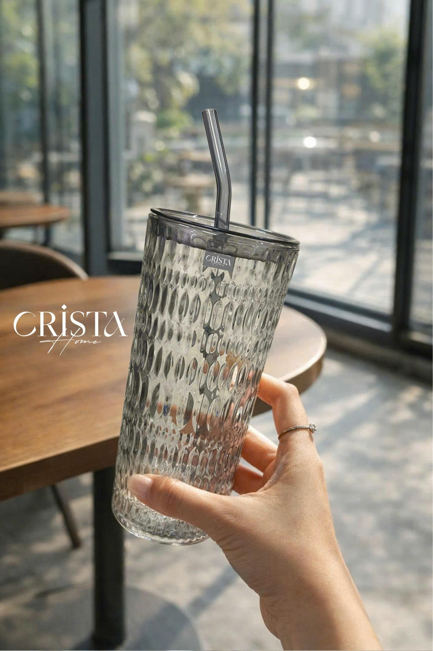 Bộ 2 cốc thủy tinh cao kèm ống hút 500 ml CRISTA HOME, 60243_thumbnail_12