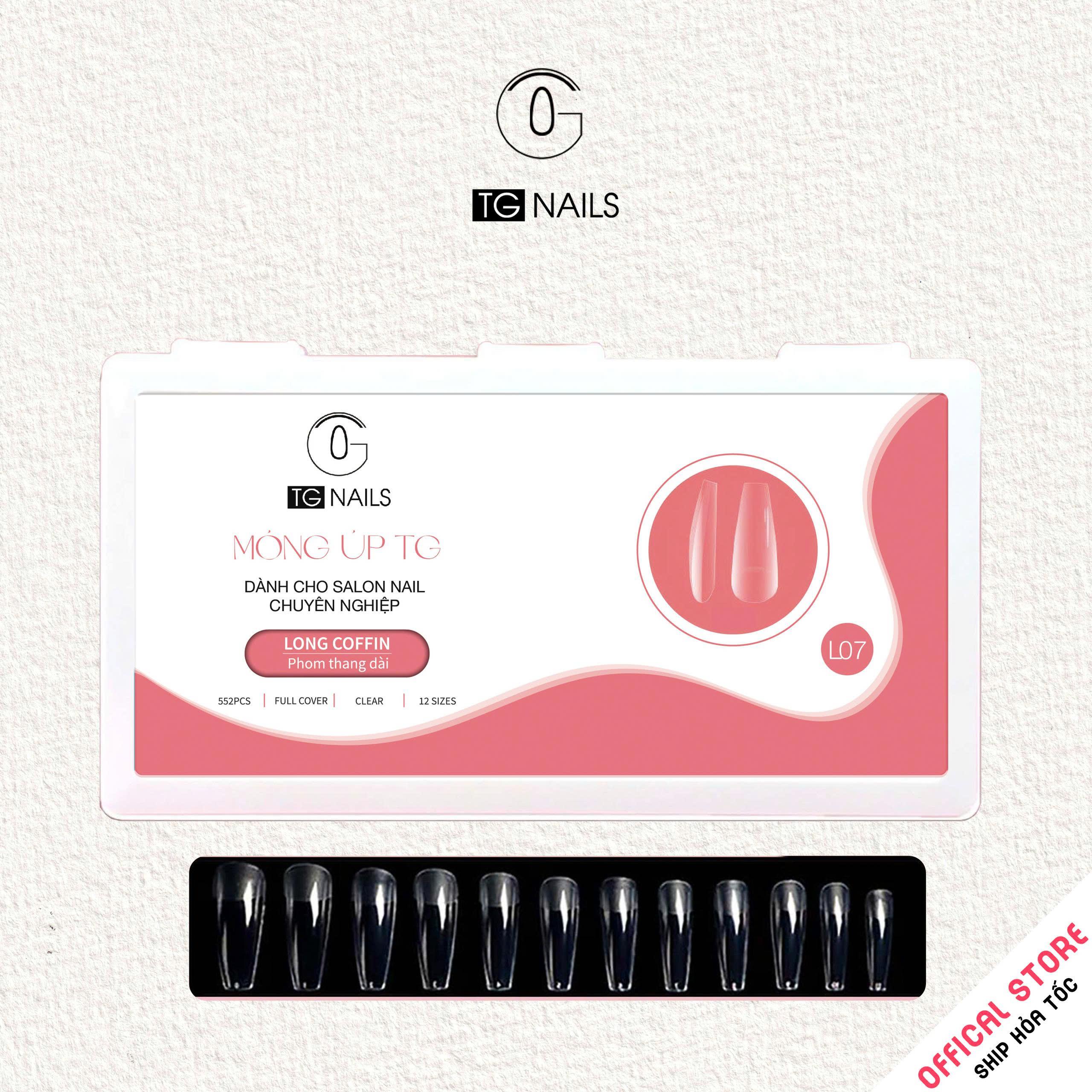 Phụ kiện gắn móng: Móng tay giả, kt(L1.2- 2.5*1.3)cm(+/-10%), chất liệu nhựa, nhãn hiệu TG, mới 100%._thumbnail_15