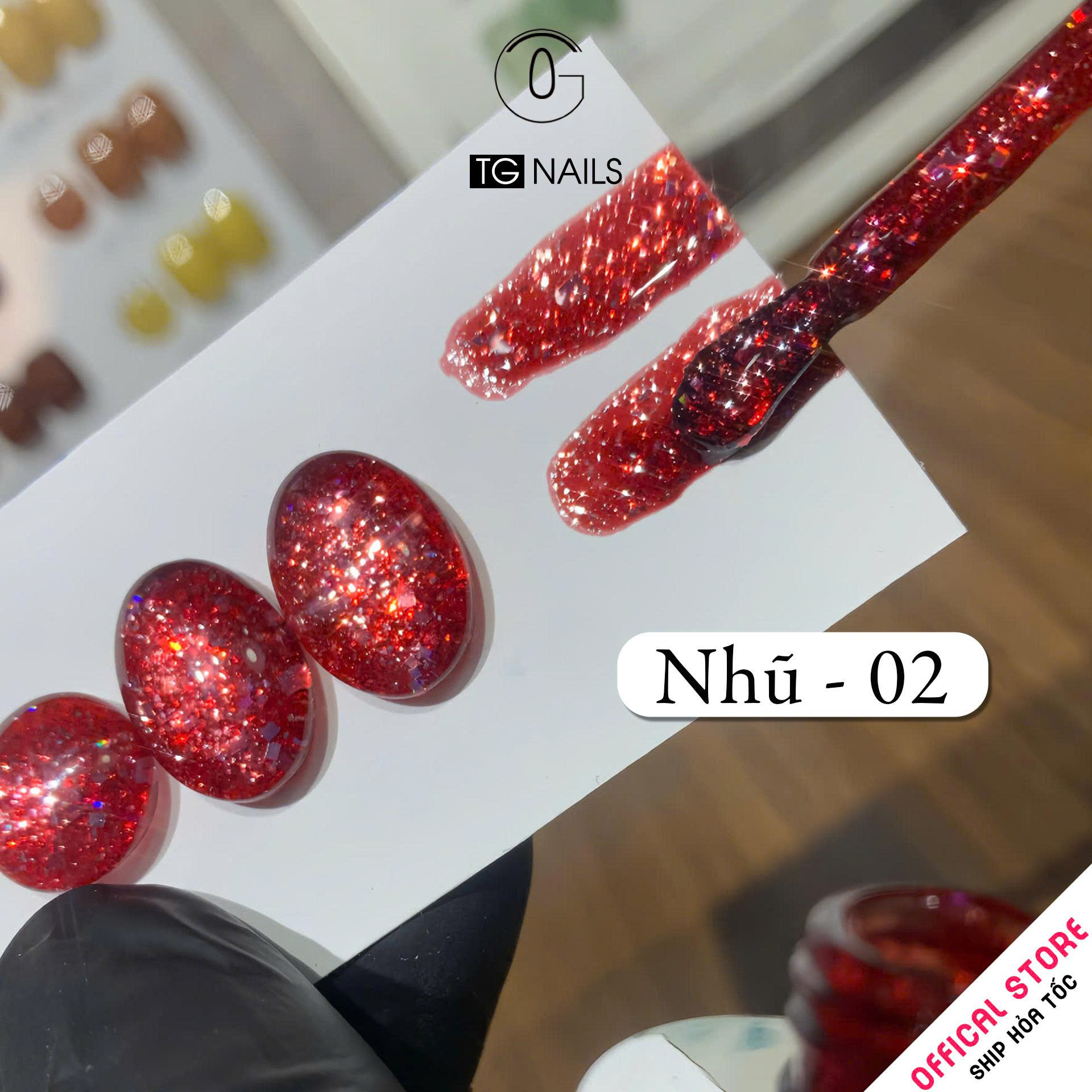 Sơn gel Nhũ kim tuyến siêu sáng TG chai 10g_thumbnail_2