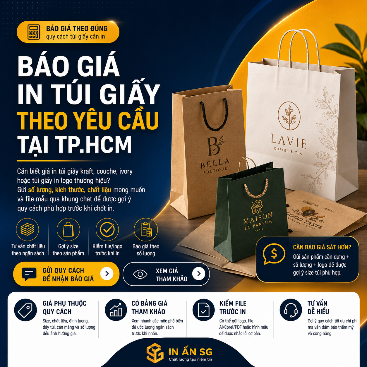 Báo Giá In Túi Giấy Theo Yêu Cầu TP.HCM - In Ấn SG