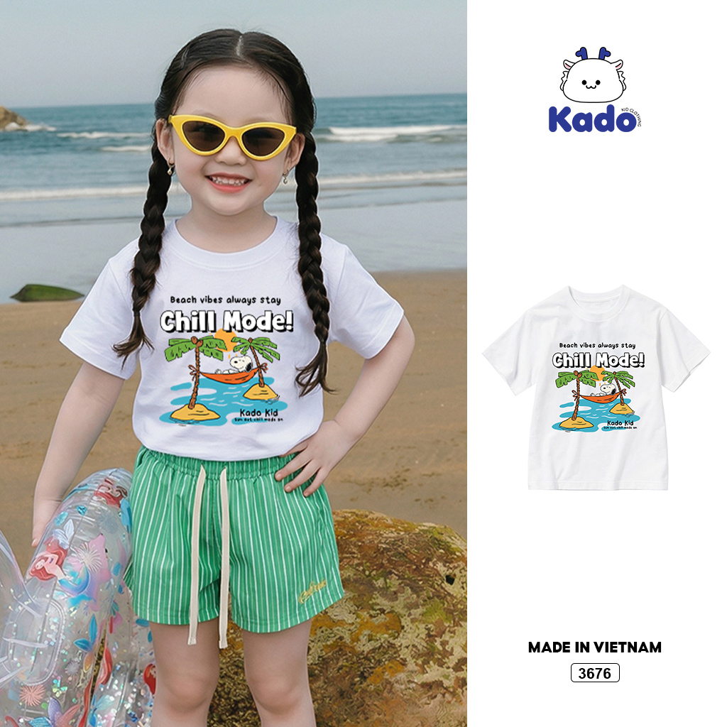 Áo thun trẻ em mùa hè Chill mode Kado 3676