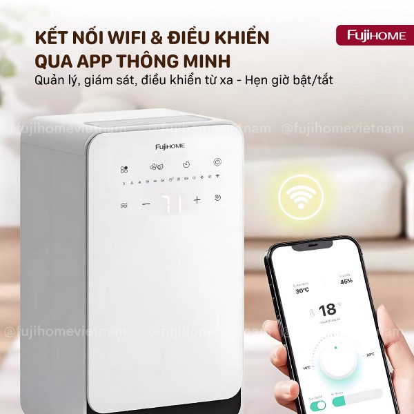 Máy hút ẩm dân dụng DH12NEW ( kết nối điều khiển wifi từ xa qua App điện thoại)_thumbnail_6