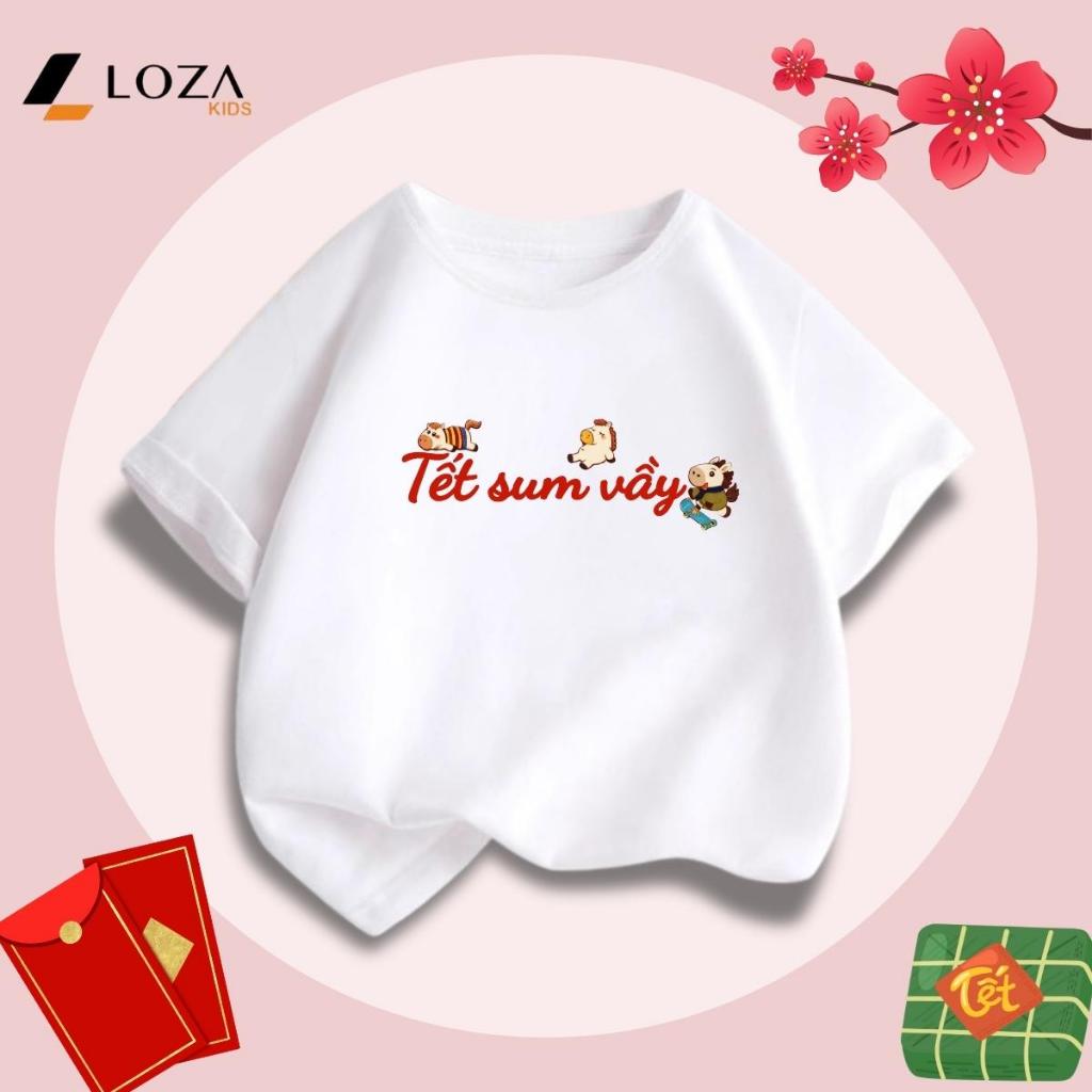[XẢ KHO SIZE 120] Áo phông cho bé trai bé gái nhiều mẫu chất liệu thun cotton mềm mát size từ 18-22kg - Loza Kids XA0005_thumbnail_34