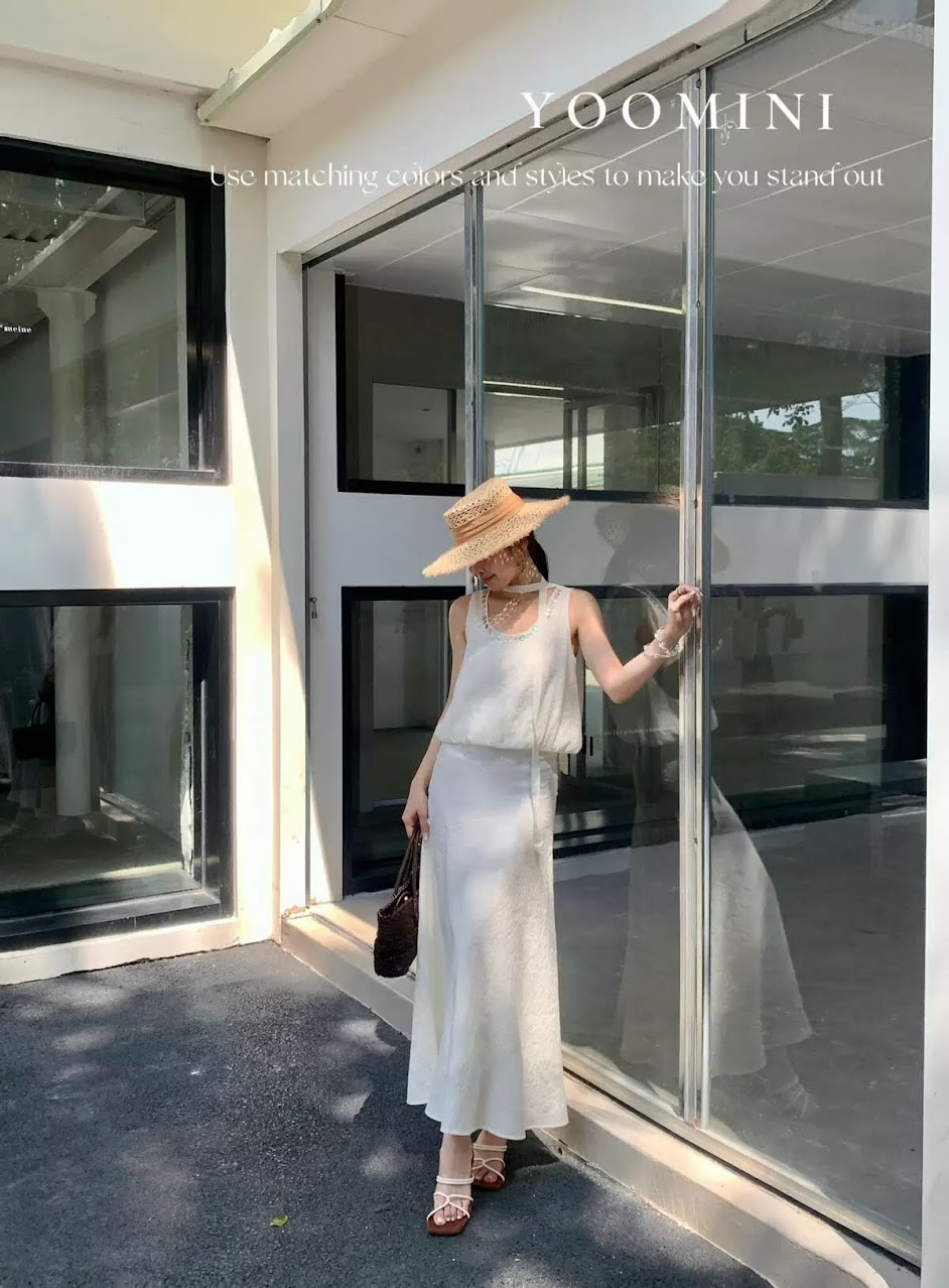 Lucas - Set áo zile viền charm quanh cổ + dây + chân váy dáng xòe maxi_thumbnail_1