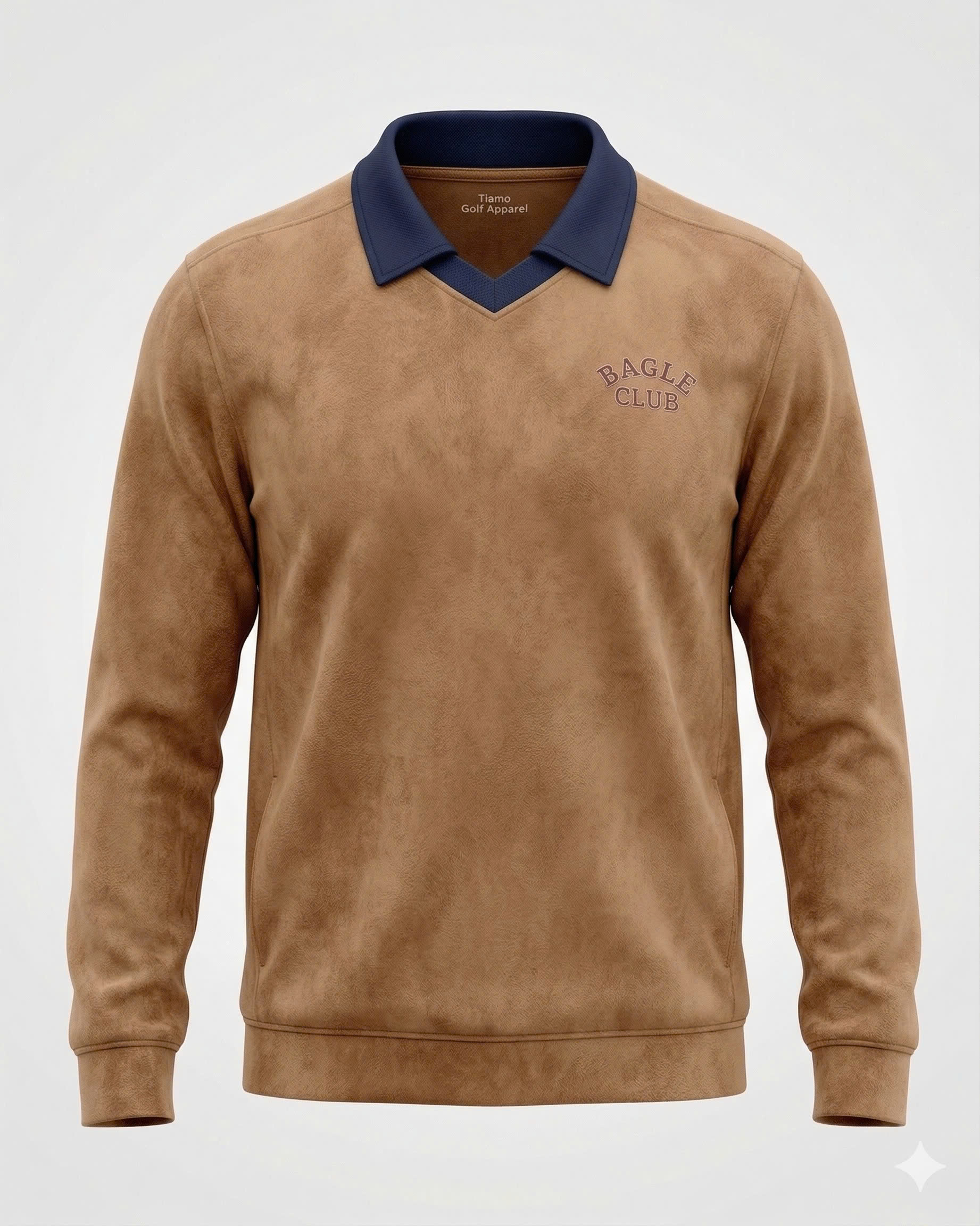 Áo sweater vải da lộn - Nam
