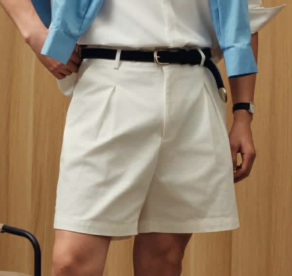 Quần Short Eric Vải Kaki Form Trên Gối